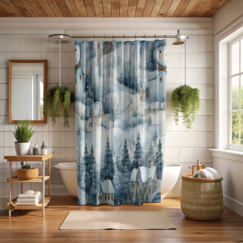 Rideau de douche Frostbitten Sanctuary - Premium, H 74 po x l 71 po