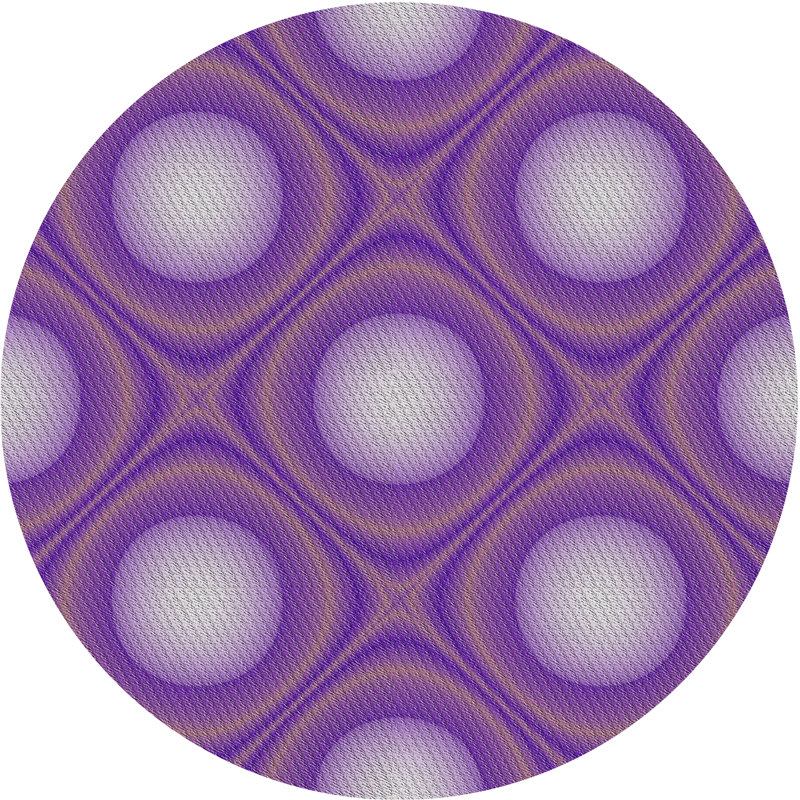 Tapis de zone rose à motif, Rond 3 pi