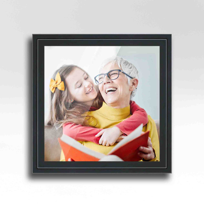 Cadre photo Emmielou, L 15 po x H 15 po, Noir / blanc