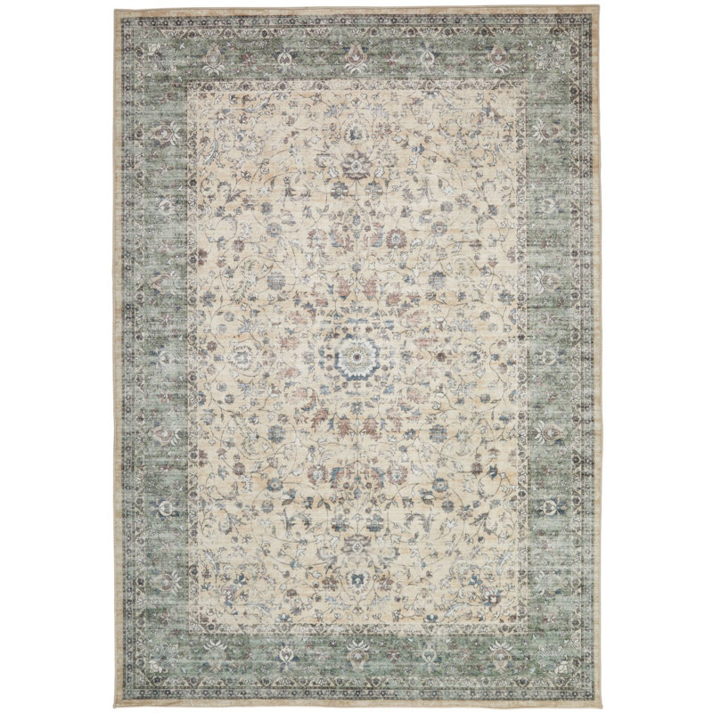 Green Modern Soft Washable Rug, Stain Resistant Area Rug For Bedroom, & Dining Room, Rectangle 120 x 180cm