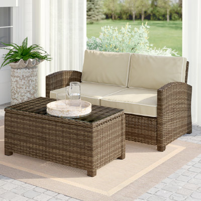 2 - Person Patio Conversation Set with Cushions