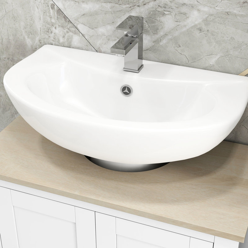 Under Sink Bathroom - U-Shape, Adjustable Shelf, 23.5" Width, White Vanity 29.25 In Package Depth,