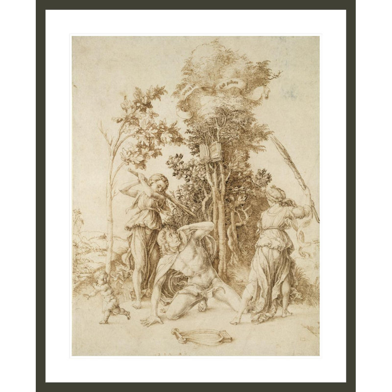 La mort d'Orphée par Albrecht Dürer, impression giclée sur cadre, H 41,05 po x l 33,5 po
