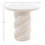 Nidia Lightweight Concrete Terrazzo Outdoor End Table, Ivory