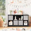 Bibliothèque décorative à 8 cubes avec 4 bacs pliables en tissu-130085868