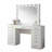 Glam Style 1Pc Vanity Set Multiple Drawer Cabinets 15Pcs Bulbs Usb Charger White Finish Bedroom Furniture Stool Not Included