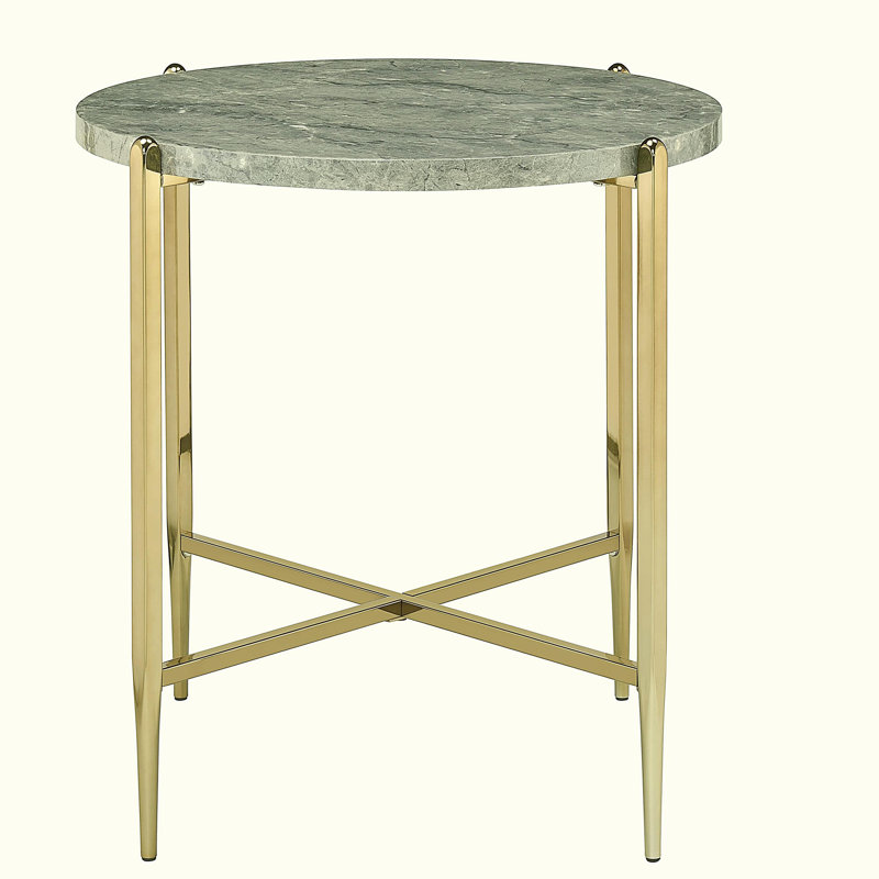 Grey champagne round side table