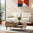 39'' Coffee Table, Mid Century Modern Coffee Table with Drawer & Shelf,-1312292144