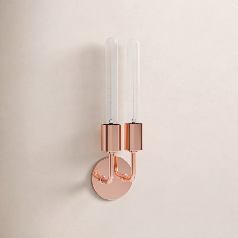 Madisson Armed Sconce, Polished Copper