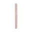 Tête de lit simple en tissu rosé avec coutures captivantes et garniture cloutée élégante aux accents contemporains