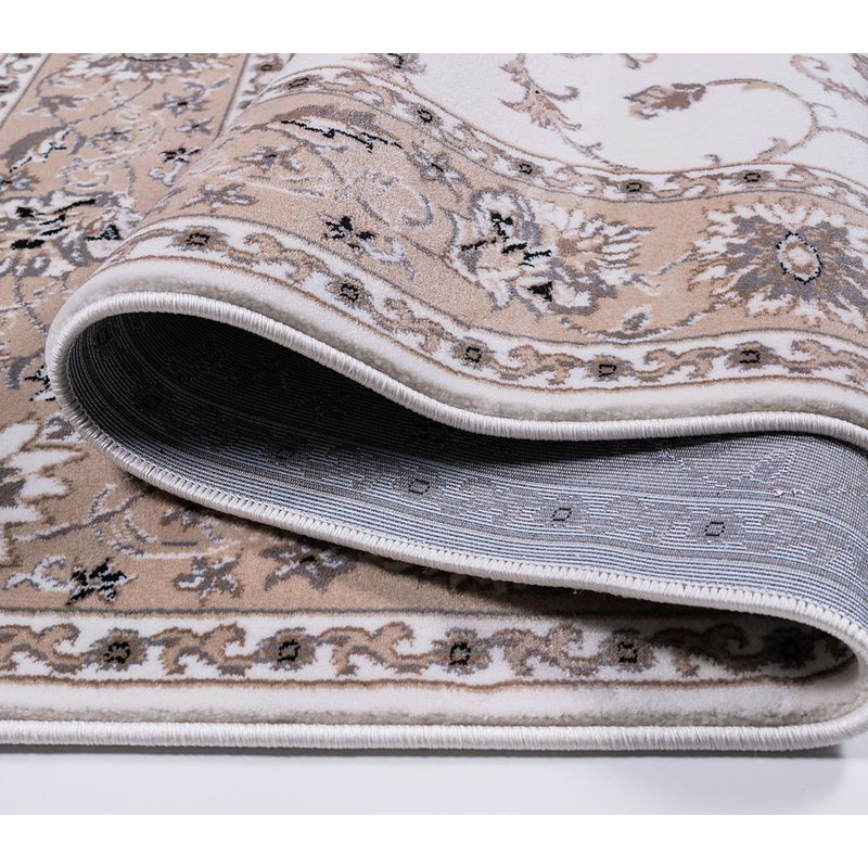 Tapis turc Gorazd-Crème, Rectangle 9 pi 2 po x 12 pi 2 po
