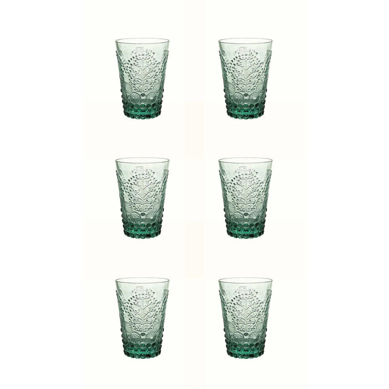 Tree Glass Drinking Glass, Mint