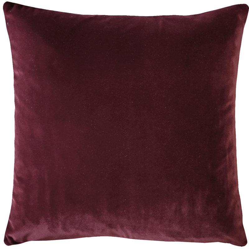 Castello Velvet Reversible Throw Pillow, 20" x 20", Wine