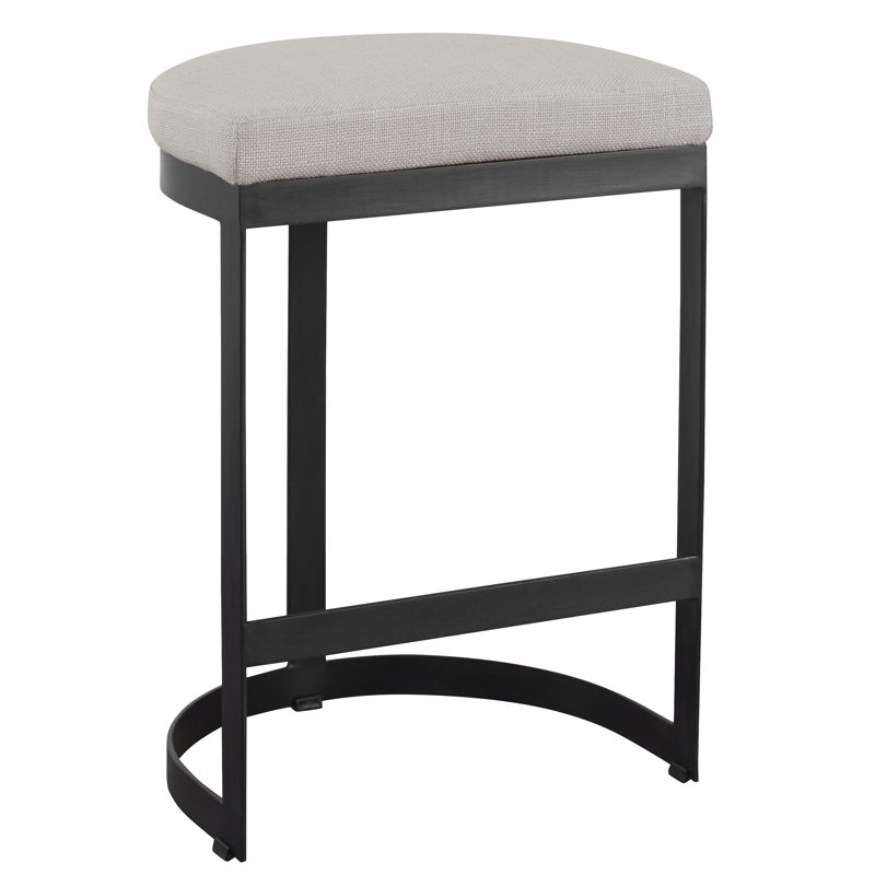 Uttermost Ivanna Modern Counter Stool, Black