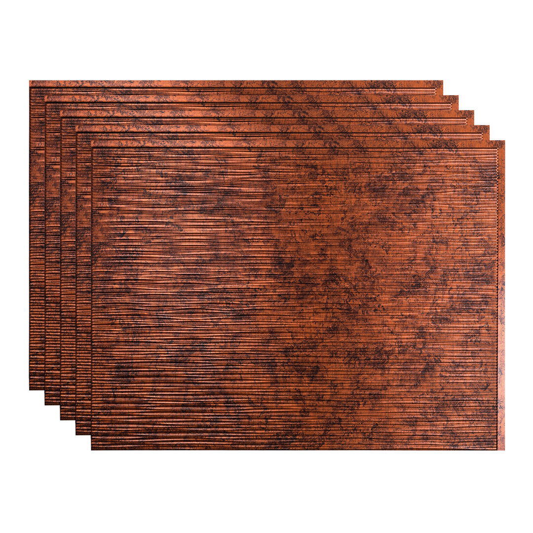 FASÄDE Ripple Decorative Vinyl 18.25in x 24.25in Backsplash Panel (Set of 5) Fasade 