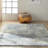 Torrent Abstract White/Gray/Blue Area Rug-46478195