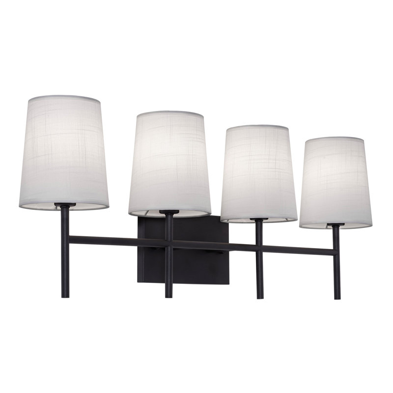 4 - Light Dimmable Vanity Light, Black