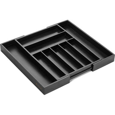 iDesign Eco Recycled Plastic Expandable Drawer Organizer Utensil Tray, Gray, Size: One Size