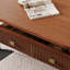 Table basse simple en bois massif de forme ovale