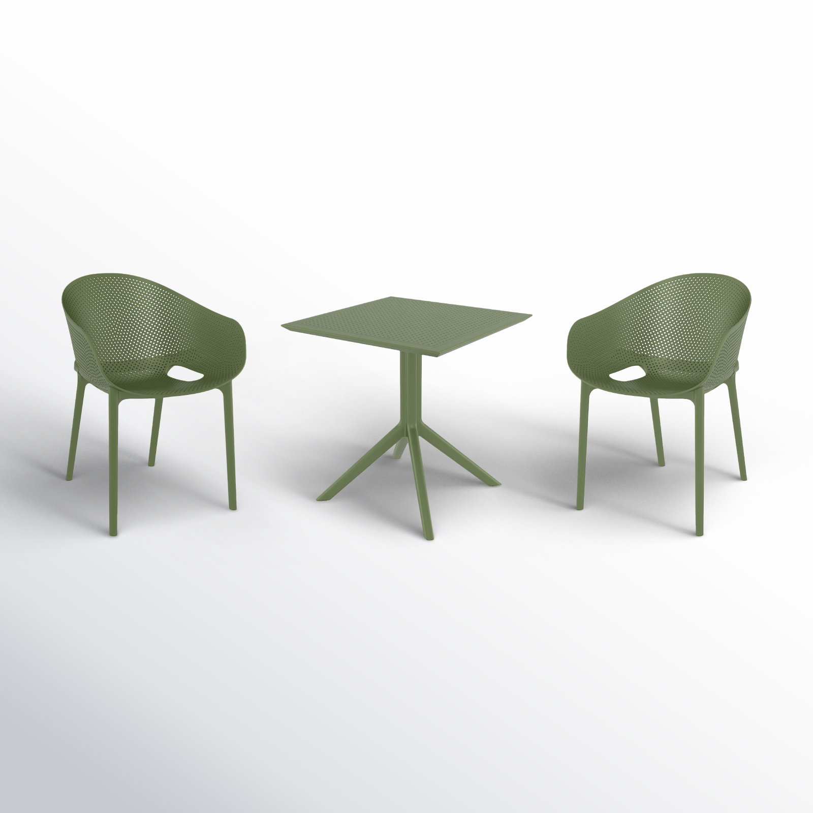 Farrah Square 2 - Person Bistro Set, Olive Green