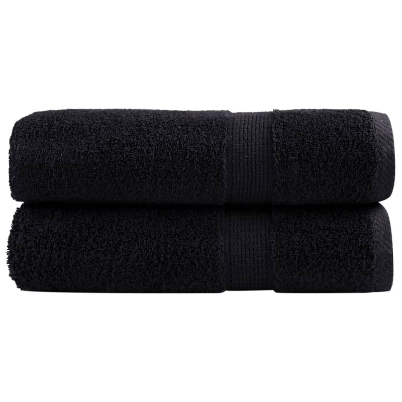 Premium Shower Towels SOLUND 2Pcs 70X140cm 600Gsm, Black