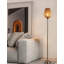 Luminaire d'appoint debout moderne en bambou tissé