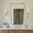Contemporary Concave Scalloped Irregular Bathroom Vanity Mirror | Stainless Steel Frame-1125657032-1109025367