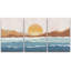 Sunlight Mountain Ocean Horizon, reproduction sur toile 3 pièces-91021993-91176464