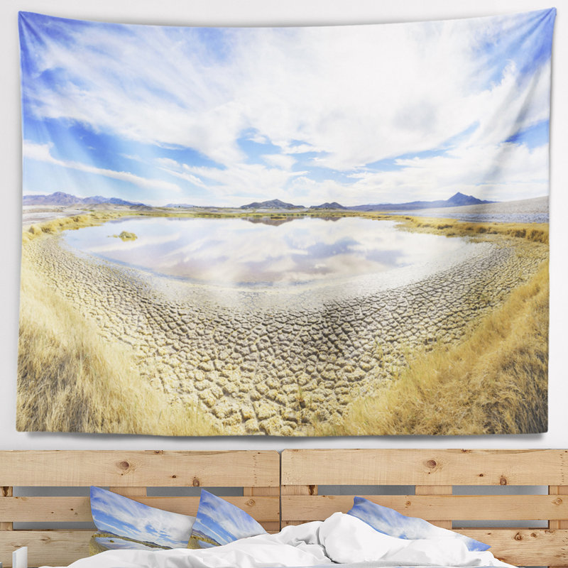 Paysage avec magnifique tapisserie du lac Grimshaw, H 32 po x l 39 po