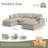 Oversized Cloud Modular Sectional Sofa, Comfy Down Filled Sectional Sofa, Upholstered Deep Seat Couches For Living Room, Detachable & Washable For All Sofa Covers-722853696