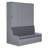 Queen Size Murphy Bed Wall Bed with Cushion,Gray