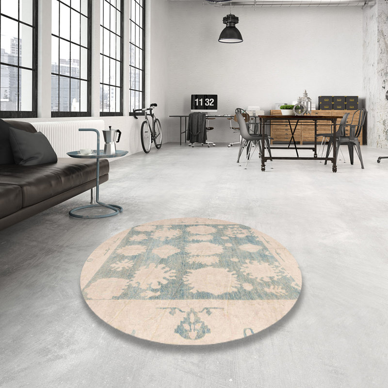 Abstract Indoor Rug, Round 5'