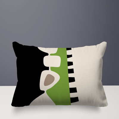 Kanai Abstract Reversible Indoor/Outdoor Rectangular Pillow