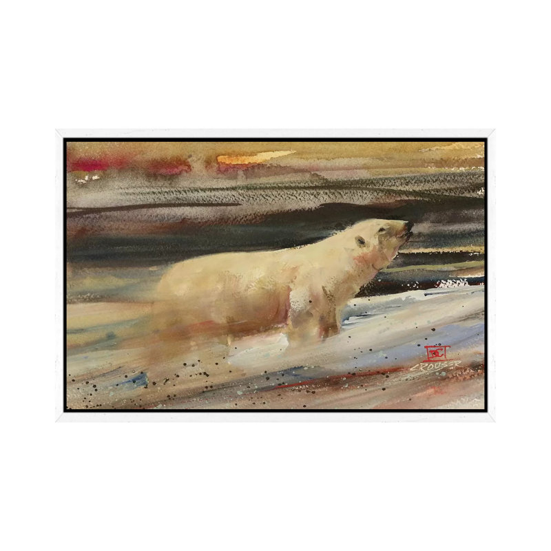 Into The Front by Dean Crouser - Painting on Canvas, 66.04 cm H x 45.72 cm W, White Framed
