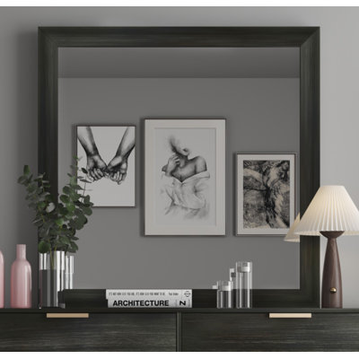 Ardiana Wood Square Wall Mirror