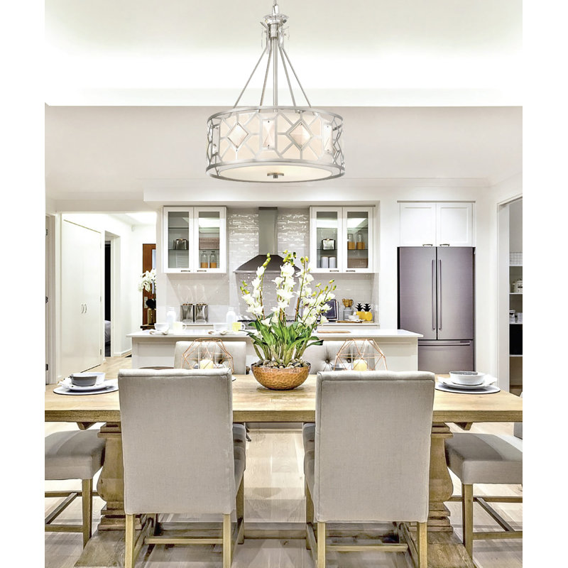 Cauthen 3 - Light Dimmable Drum Chandelier