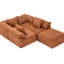 Canapé modulaire en forme de L de 142 po, orange, canapé 5 pièces, tissu chenille et orange confortable, revêtement, coussins moelleux pour une ambiance douillette-331146474