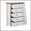 Commode moderne à 6 tiroirs avec mécanisme anti-basculement, rangement spacieux et poignées en métal élégantes pour une organisation élégante