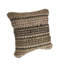Coussin décoratif fait main en mélange de coton texturé rayé Chindi-1020397368