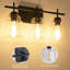 Applique murale E26 18 po à 3 lumières avec abat-jour glacier en verre transparent (sans ampoule) 18 po