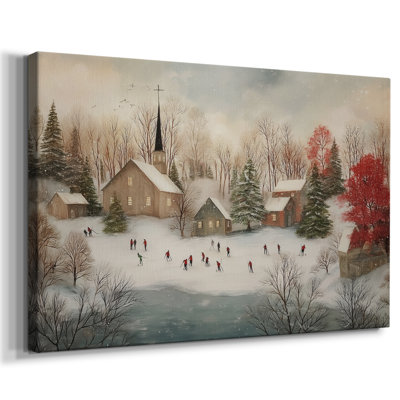 Gilded Serenade of Sleigh-Premium Gallery Wrapped Canvas
