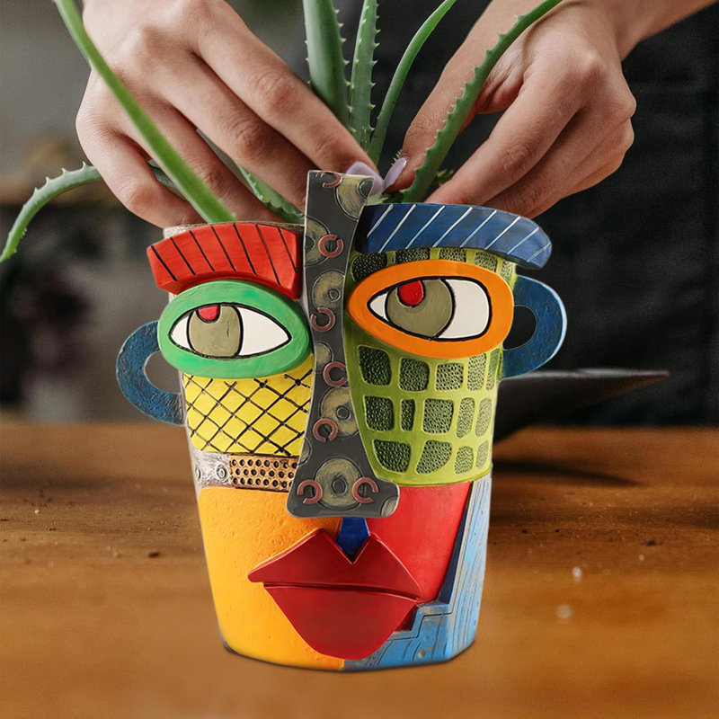 Abstract Face Planter Head Pot