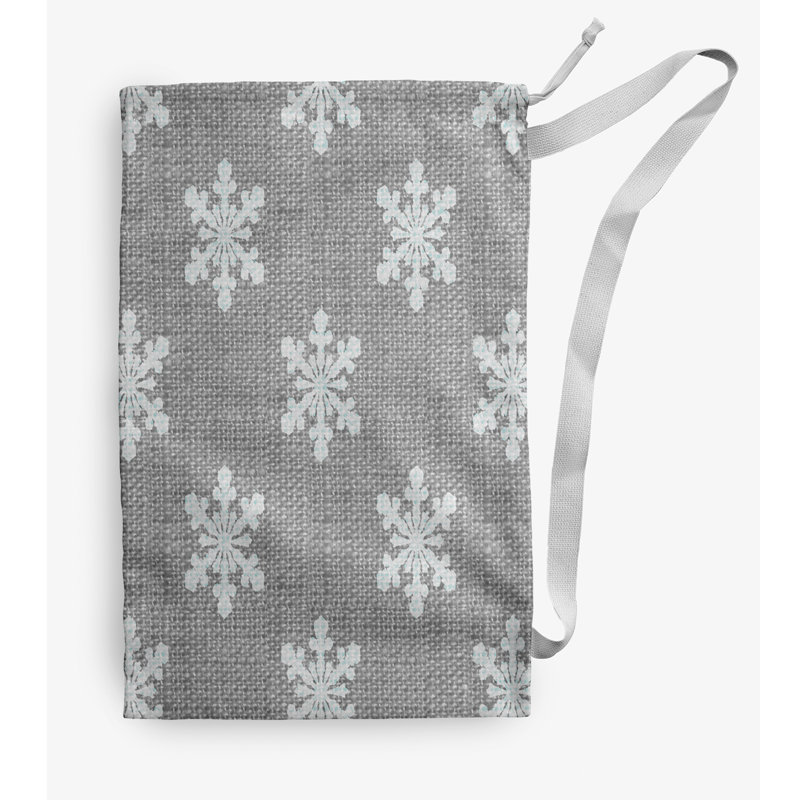 Fabric Laundry Bag with Handles, Grey, Small (29" H x 18" W)