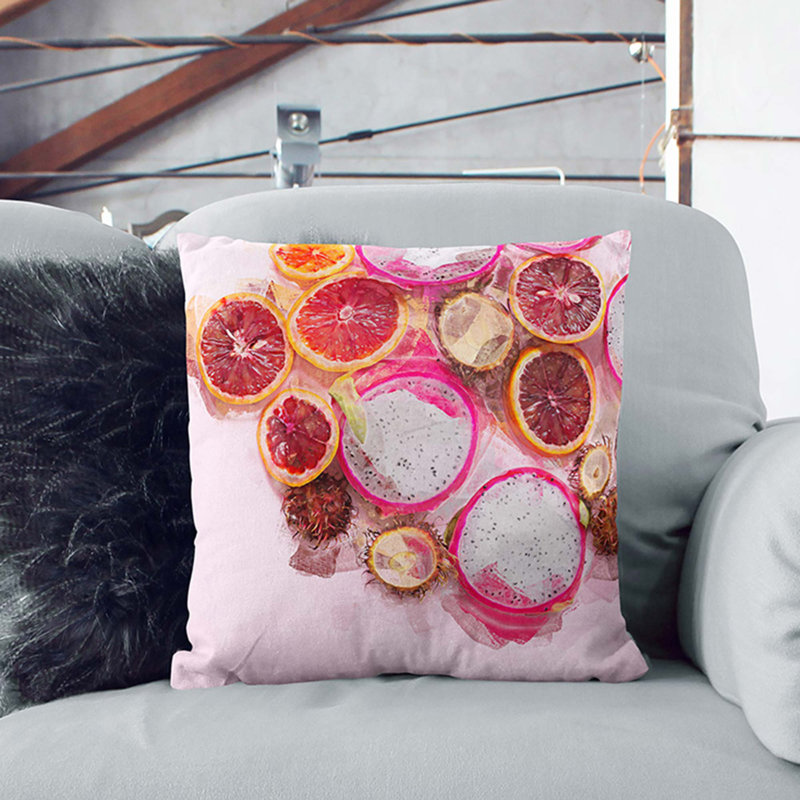 Square Throw Cushion, Stone, 55cm H x 55cm W x 20cm D