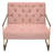 Luxe Accent Chair In Blush Pink Tufted Velvet Fabric With Polished Gold Stainless Steel Frame-116725853-82195272