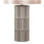 Lampe de table contemporaine 22 po en céramique brun et métallique brun avec abat-jour champagne