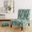 Oceanic Foliage Botanical Pattern I - Upholstered Tropical Accent Slipper Chair
