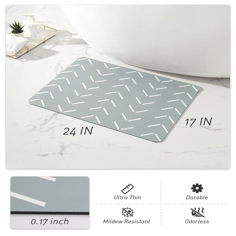 Symple Stuff Naiya Bath Mat with Non-Slip Backing