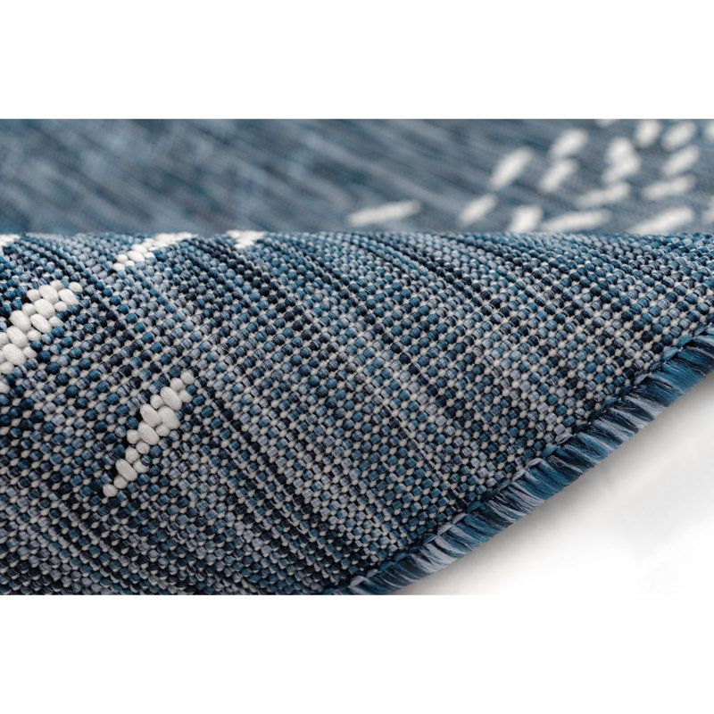 Sand & Stable Baffin Navy/White/Gray Indoor/Outdoor Rug & Reviews | Wayfair