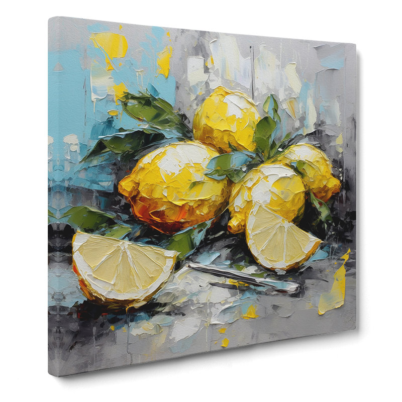 Lemon Palette Knife Painting No.2 - Print